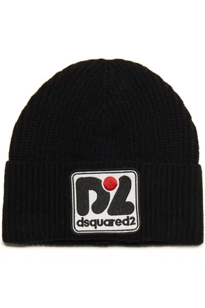 Dsquared2 Logo-patch ribbed beanie