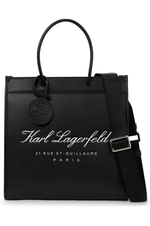 Karl Lagerfeld Paris Nouveau Leather Small Tote Bag - Black Cameo