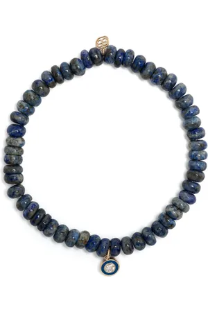 Sydney Evan 14kt yellow gold lapis lazuli beaded bracelet