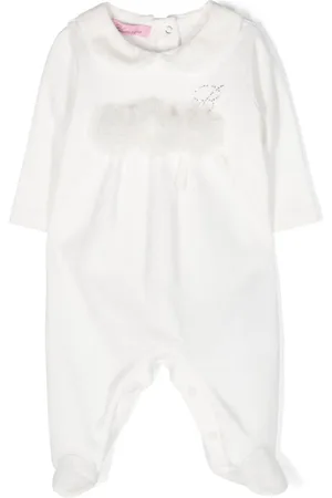 MISS BLUMARINE Floral-appliqu?? cotton pyjama