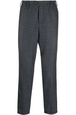 Wide Check Trousers - Sand Beige/Brown Check | Filippa K