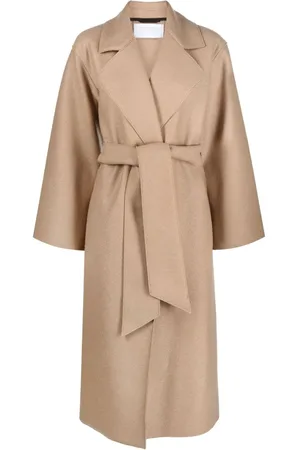 Harris Wharf London Belted wool long coat