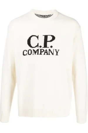 C.P. Company Logo-Intarsia Jacquard Hoodie