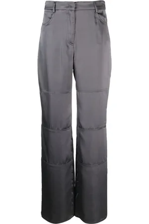 BLANCA Straight-leg satin trousers