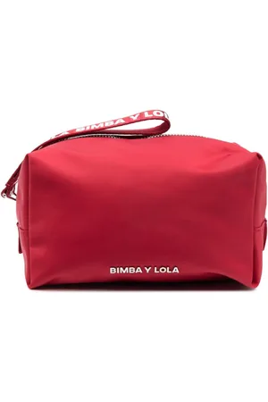 Bimba Y Lola logo-lettering Make-Up Bag - Red