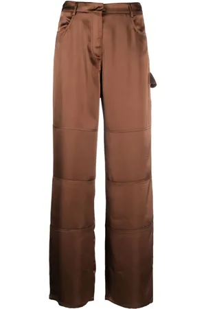 BLANCA Straight-leg satin trousers