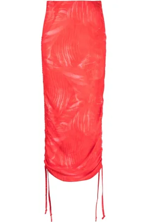 Cannari Concept Ruched-detail high-waist skirt