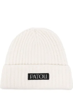 Patou Logo-patch ribbed beanie
