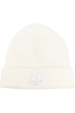 Moncler Logo-patch ribbed-knit beanie