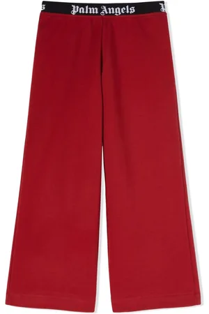 Palm Angels Logo-waistband cotton trousers