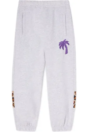 Palm Angels Animalier cotton track pants