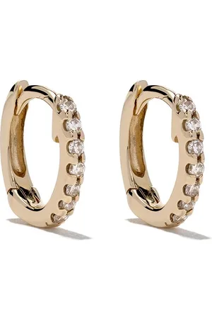 Dana Rebecca Designs 14kt yellow mini huggie diamond earrings