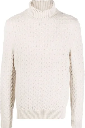 FEDELI Roll-neck cable-knit jumper