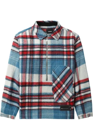 We11 Done Plaid-print wool shirt