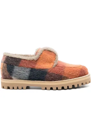 LE SILLA Yacht checkerboard-pattern felted loafers