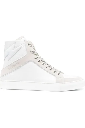 Zadig & Voltaire High Flash panelled leather sneakers