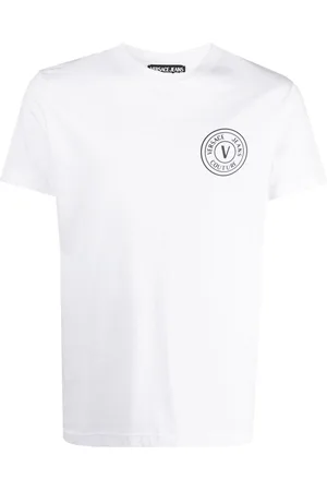 VERSACE Logo-print cotton T-shirt