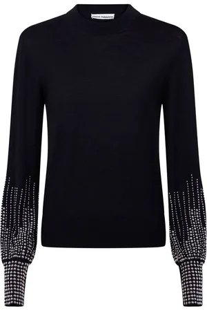 Paco rabanne Stud-cuffs wool jumper