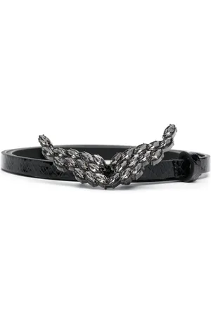 Zadig & Voltaire Rock wings-buckle leather belt