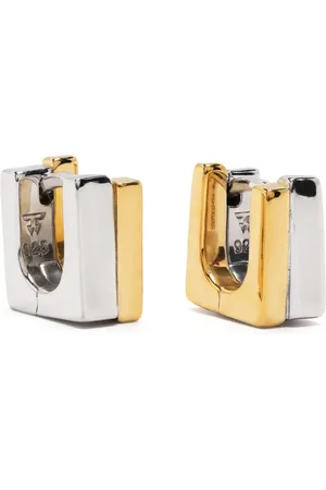 TOM WOOD Sterling Step Duo huggie earrings