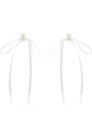 Xl Ribbon Drip Pearl Earrings By Simone Rocha, Moda Operandi in 2023