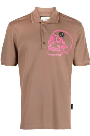 Philipp Plein Skull-appliqu?? cotton polo shirt