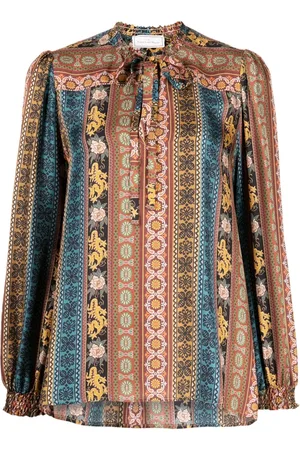 Pierre-Louis Mascia baroque-pattern Print Silk Shirt - Brown