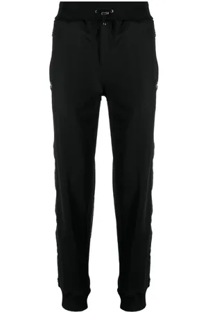 Philipp Plein Engraved-buttons drawstring track pants