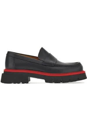 Salvatore Ferragamo Contrasting-sole leather loafers