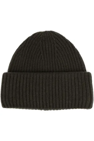 YVES SALOMON Ribbed-knit turn-up beanie