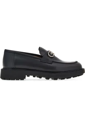 Salvatore Ferragamo Gancini-plaque leather loafers