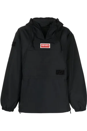 Kenzo Logo-patch hooded windbreaker