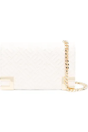 Elisabetta Franchi All-over Graphic-print Makeup Bag in White