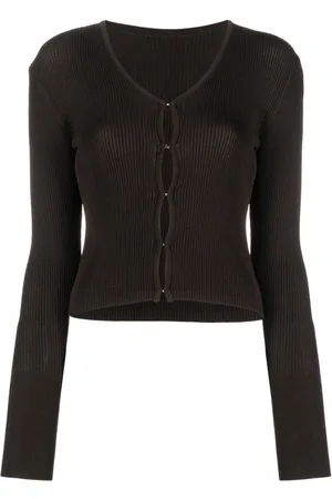 Low Classic Hook-fastening ribbed cardigan