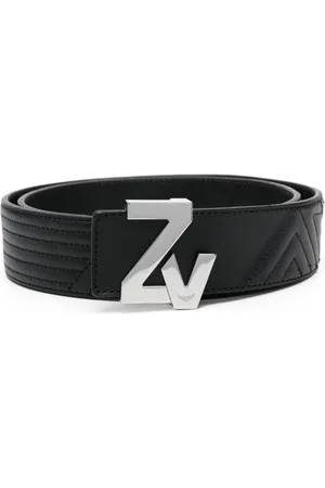 Zadig & Voltaire Logo-plaque leather belt