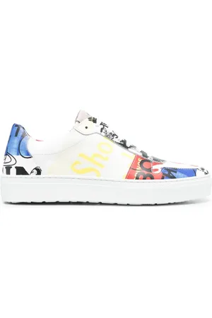 Vivienne Westwood Mix-print leather sneakers