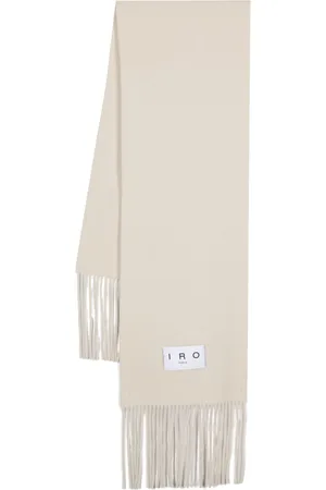 IRO Logo-patch virgin wool scarf