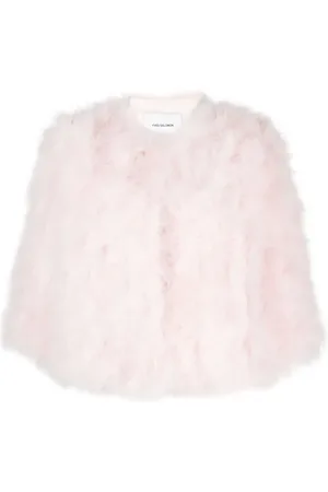 YVES SALOMON Round-neck open-front jacket