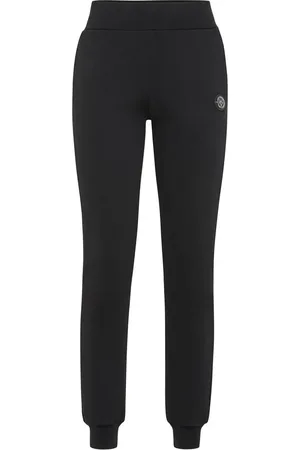 Philipp Plein Logo-patch elasticated-waistband leggings