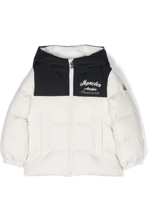 Moncler Logo-embroidered hooded padded coat