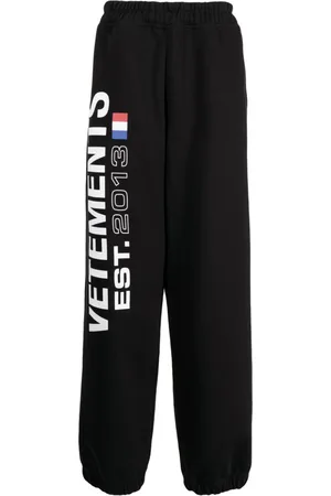 Buy Vetements Flared Cotton-blend Sweatpants - Black At 50% Off