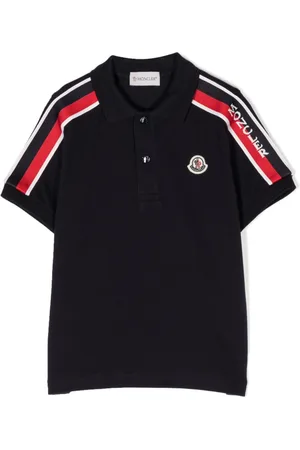 Moncler Logo-patch side-stripe polo shirt