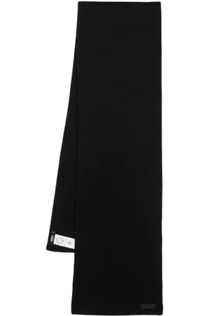 VERSACE Logo-appliqu??? wool scarf