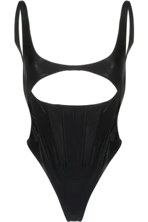 Cutout bikini top in black - Mugler