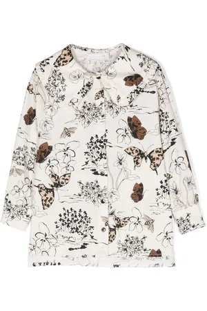 MONNALISA Floral-print long-sleeve blouse