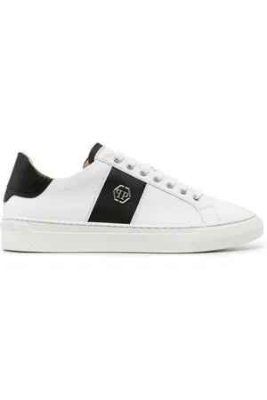 Philipp Plein Logo-plaque leather sneakers