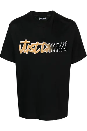 Roberto Cavalli Logo-patch cotton T-shirt