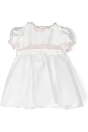 LA STUPENDERIA Embroidered ruffle-trim dress