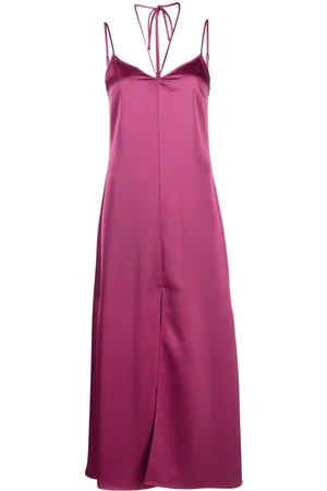 There Was One Halterneck satin midi dress