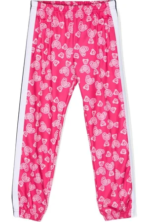 Palm Angels Teddy Bear-print striped track pants